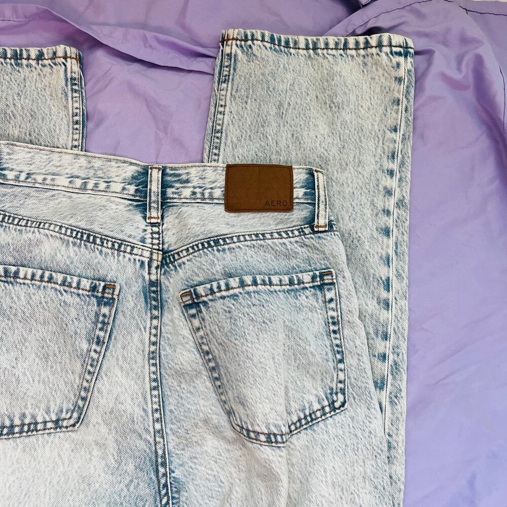 Aeropostale high rise loose leg jeans in light wash